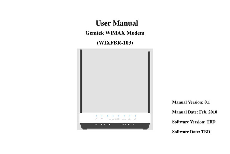 Gemtek WiMAX WIXFBR-103 user manual