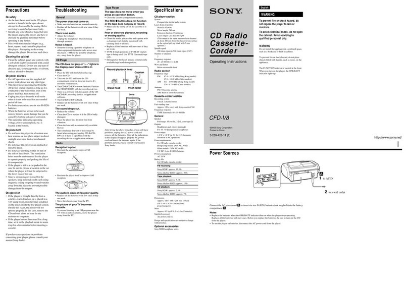 Sony CFD-V8 User manual