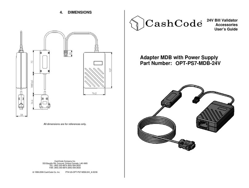CashCode OPT-PS7-MDB-24V user guide