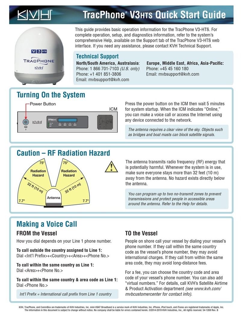KVH Industries TracPhone V3HTS User manual KVH Industries TracPhone V3HTS User manual