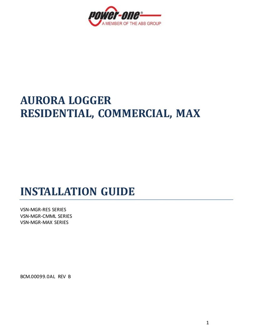 Power One VSN-MGR-RES SERIES User manual