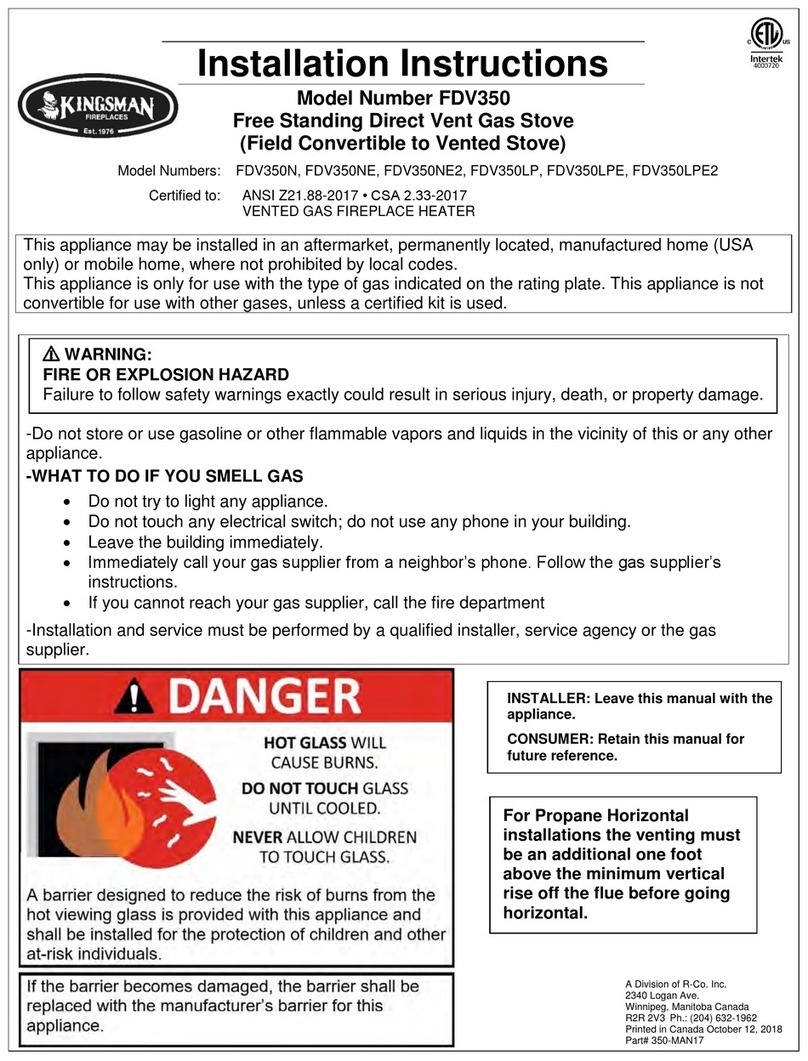 Kingsman FDV350 Installation instructions manual