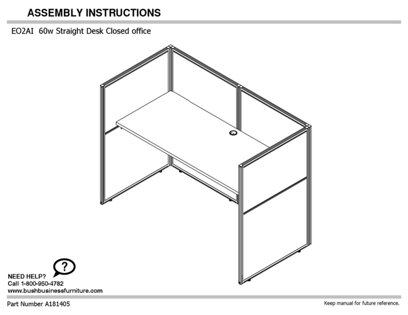 bbf 60w Straight Desk Closed office User manual