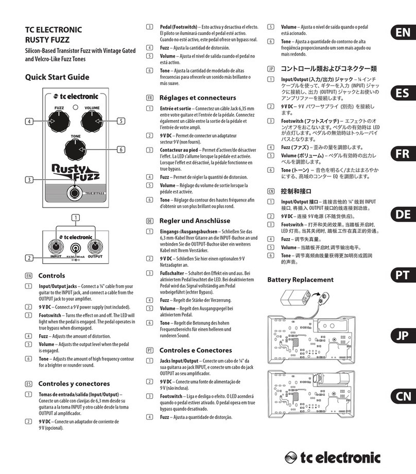 TC Electronic Rusty Fuzz User manual
