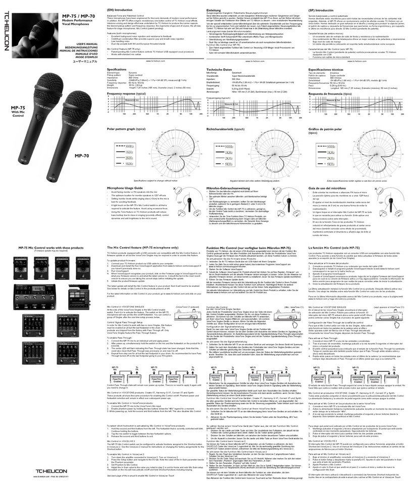 TC-Helicon MP-75 user manual