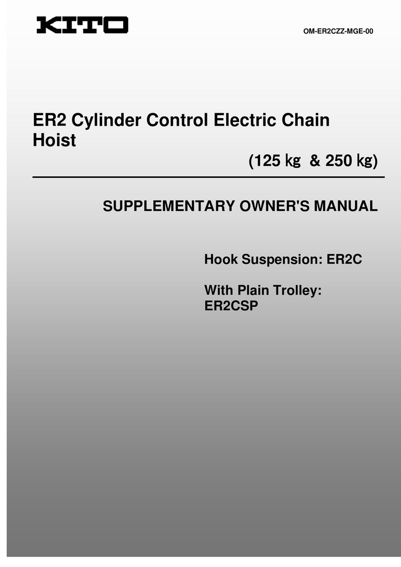 KITO ER2 Series Owner's manual supplement