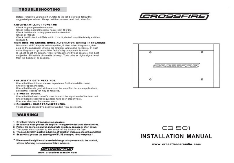 Crossfire C3 501 User & installation manual