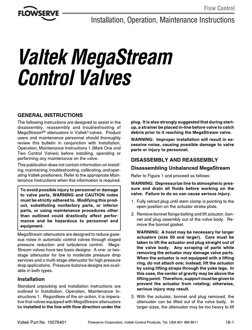 Flowserve Valtek MegaStream Installation, operation & maintenance instructions