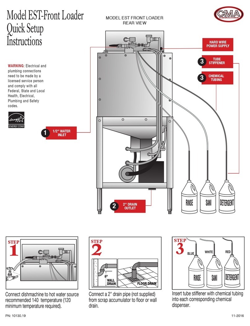 CMA Dishmachines EST-Front Loader Manual