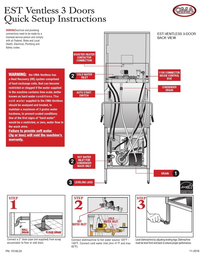 CMA Dishmachines EST VENTLESS Manual CMA Dishmachines EST VENTLESS Manual