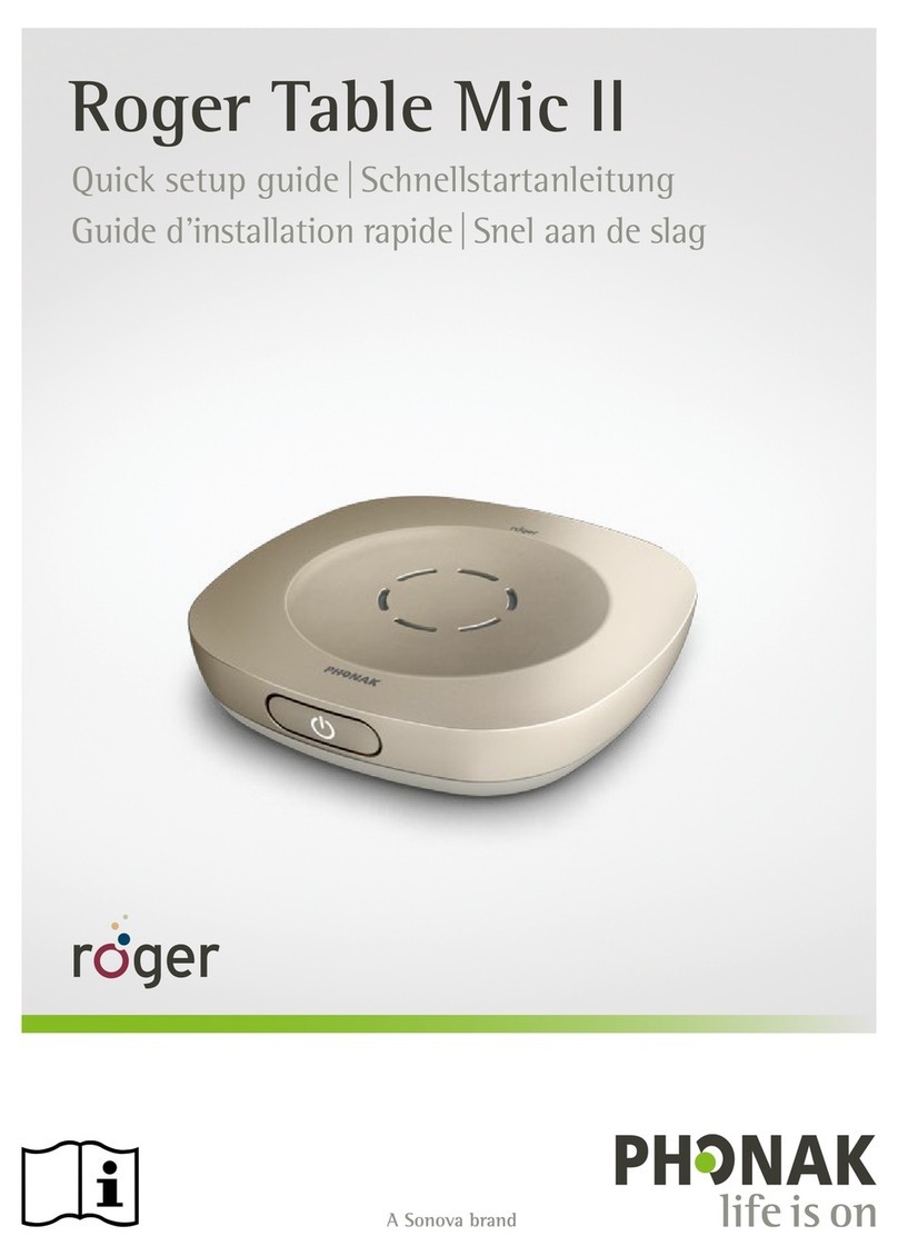 Phonak Roger Table Mic II Quick setup guide