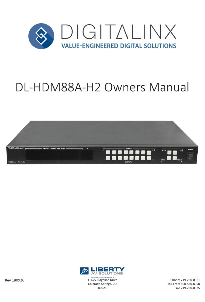 DigitaLinx DL-HDM88A-H2 User manual DigitaLinx DL-HDM88A-H2 User manual