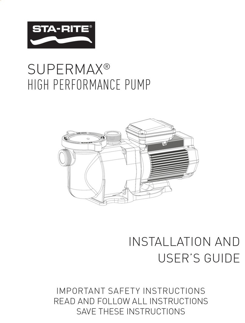 Pentair STA-RITE SUPERMAX Hardware installation and user's guide