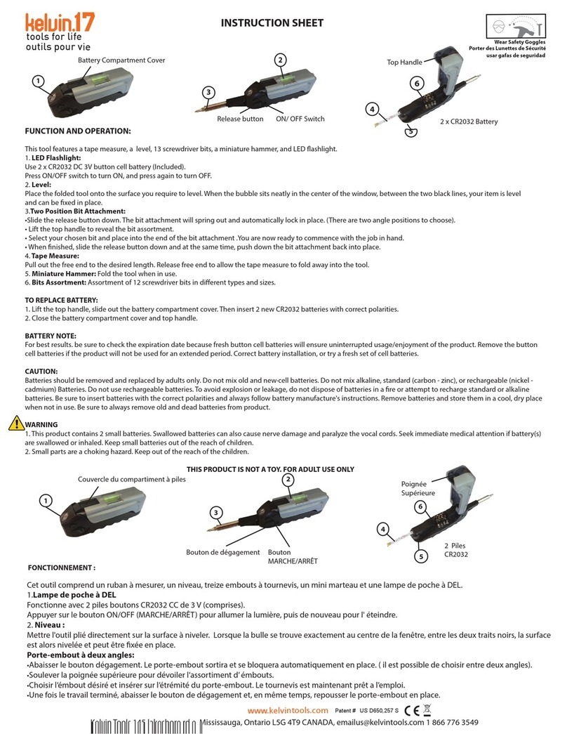Kelvin 17 instruction sheet