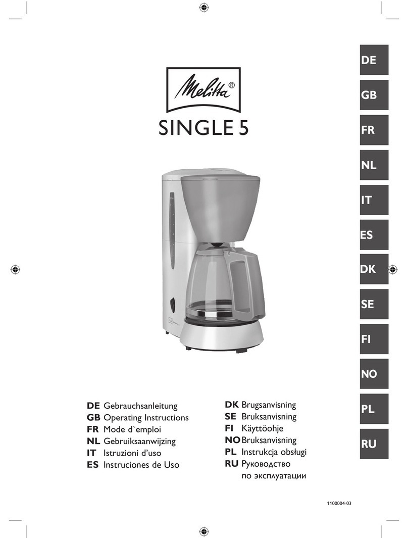 Melitta Single 5 operating instructions
