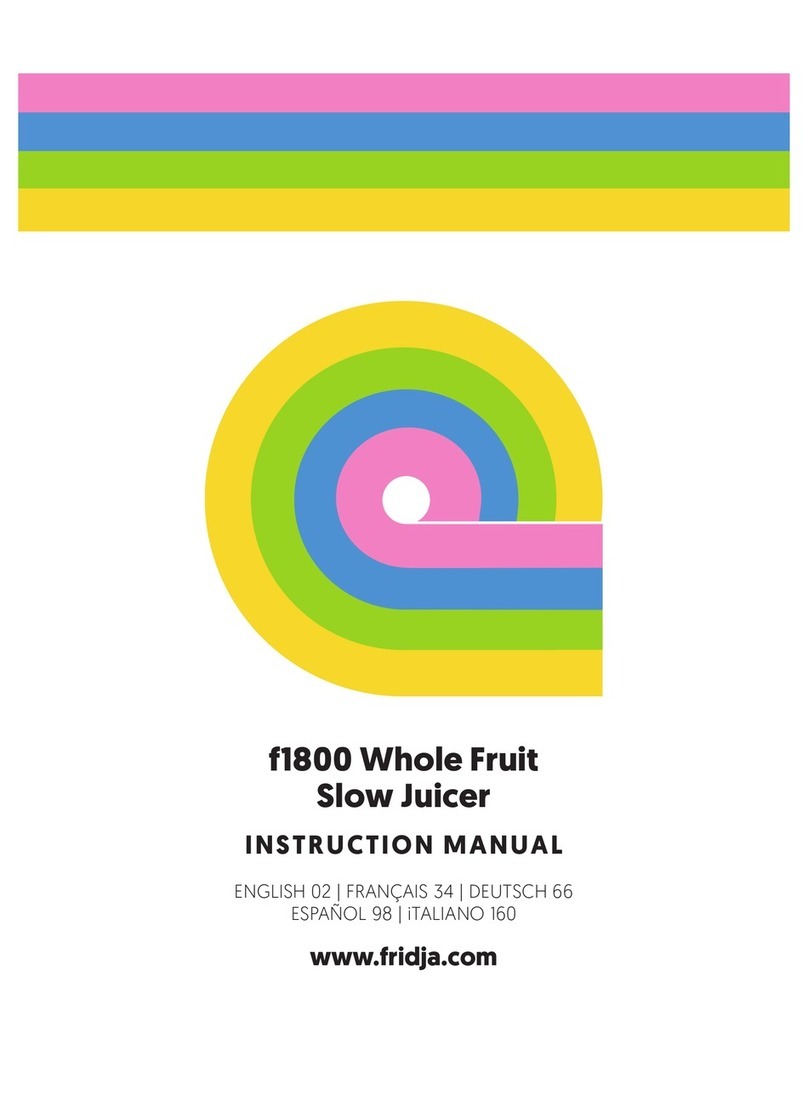 Fridja f1800 instruction manual
