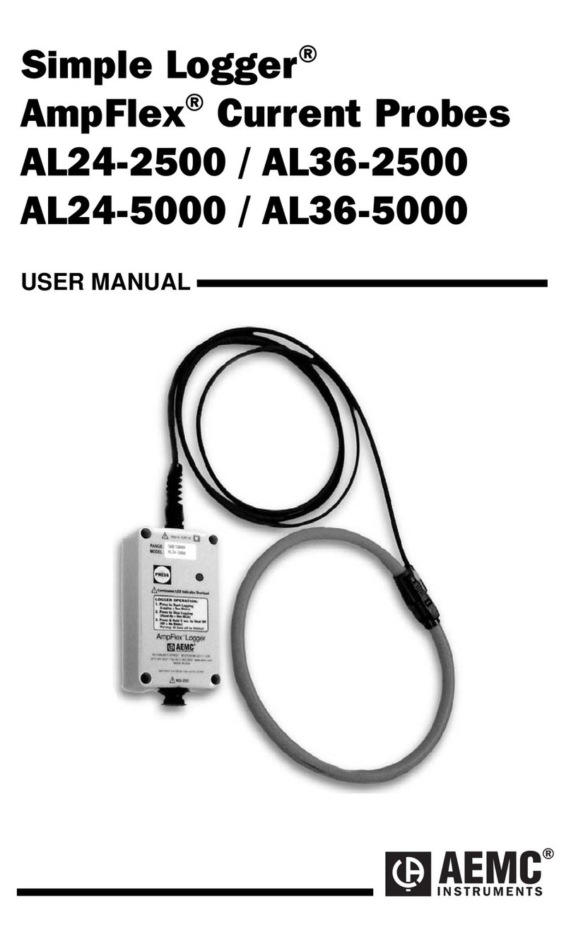 AEMC Simple Logger AmpFlex AL24-2500 User manual