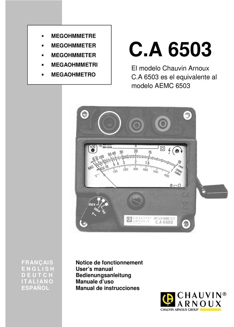Chauvin Arnoux C.A 6503 user manual