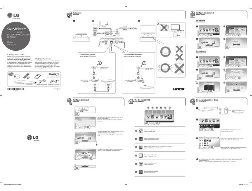 LG SoundPlate LAB540W Specification sheet