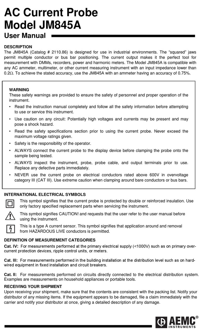AEMC JM845A User manual