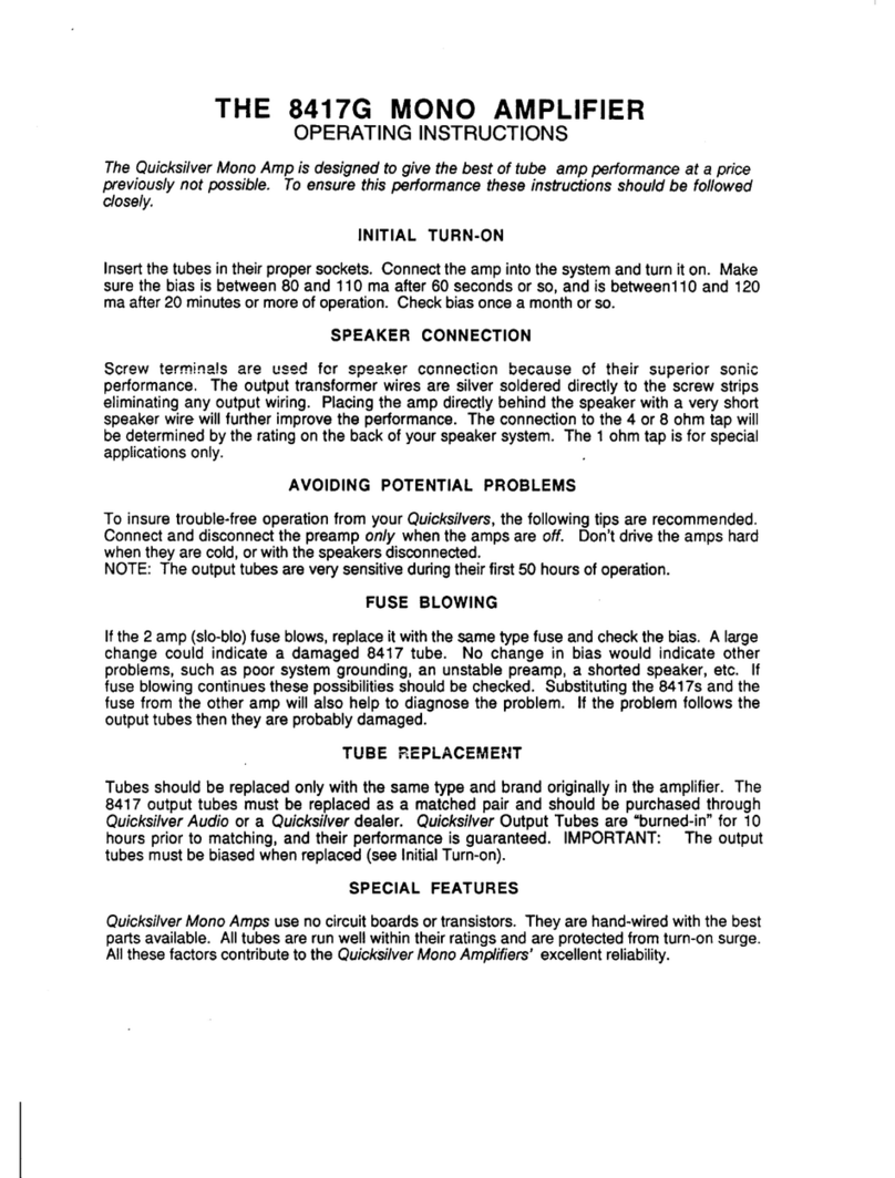 Quicksilver 8417G operating instructions