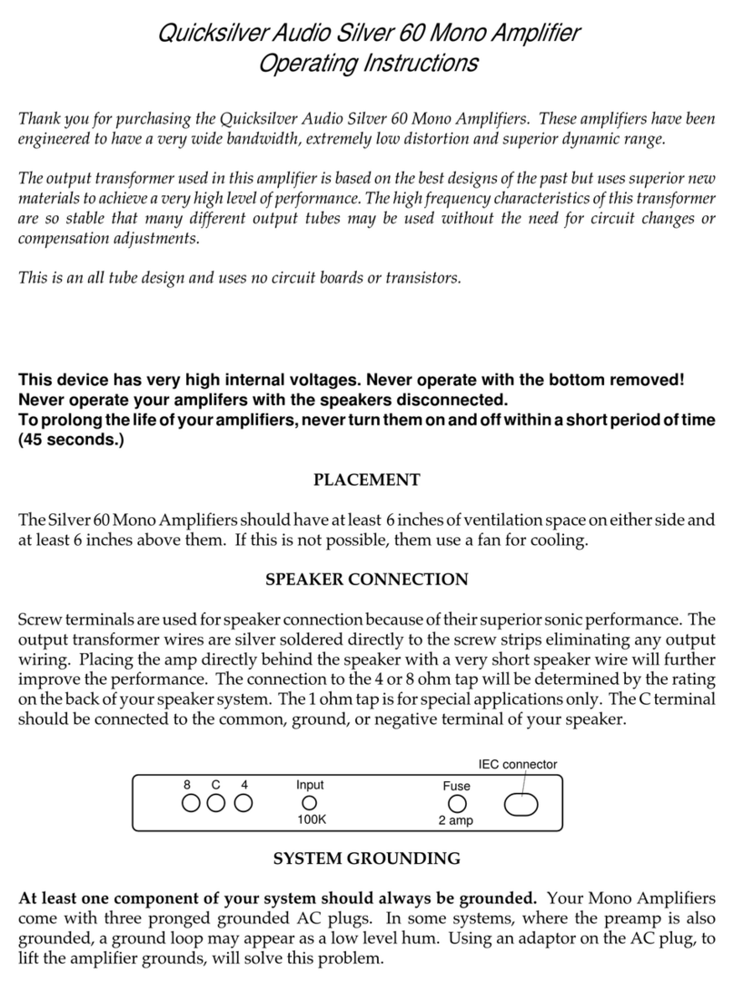 Quicksilver Silver 60 Mono operating instructions
