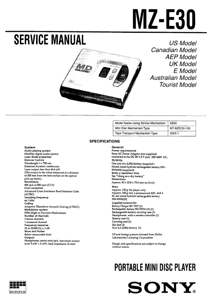 Sony MZ-E30 User manual
