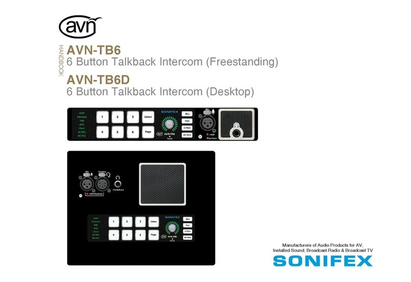 Sonifex AVN-TB6D Handbook