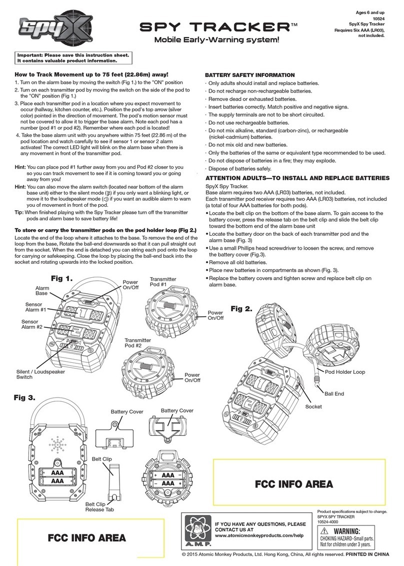 SpyX Spy Tracker manual
