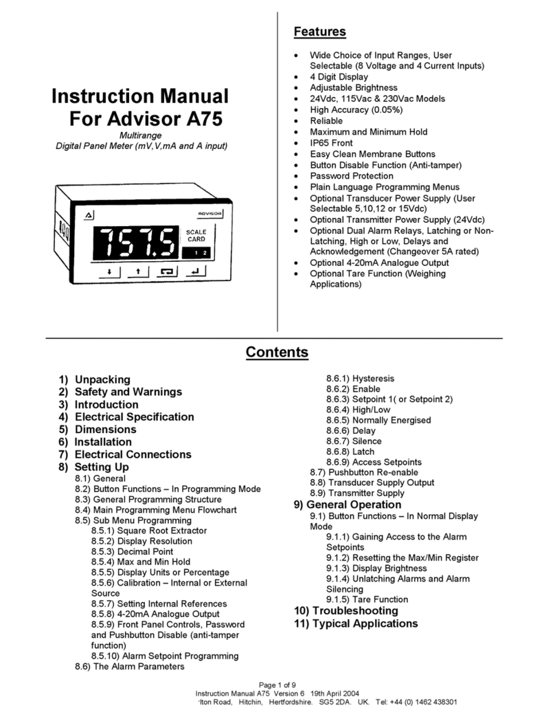 BEKA Advisor A75 instruction manual