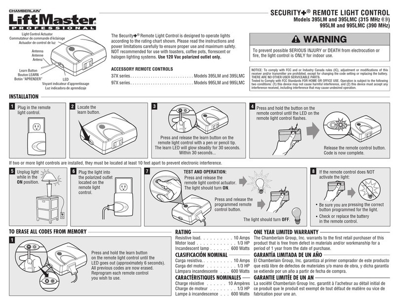 Chamberlain 395LM instructions