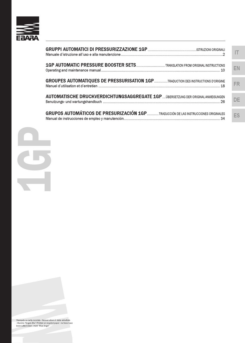EBARA 1GP Operating and maintenance manual