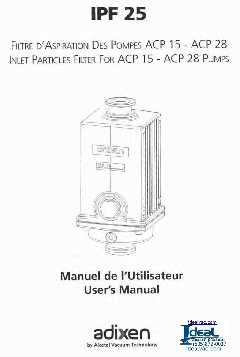 Adixen IPF 25 user manual
