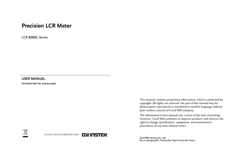 GW Instek LCR-8101G User manual