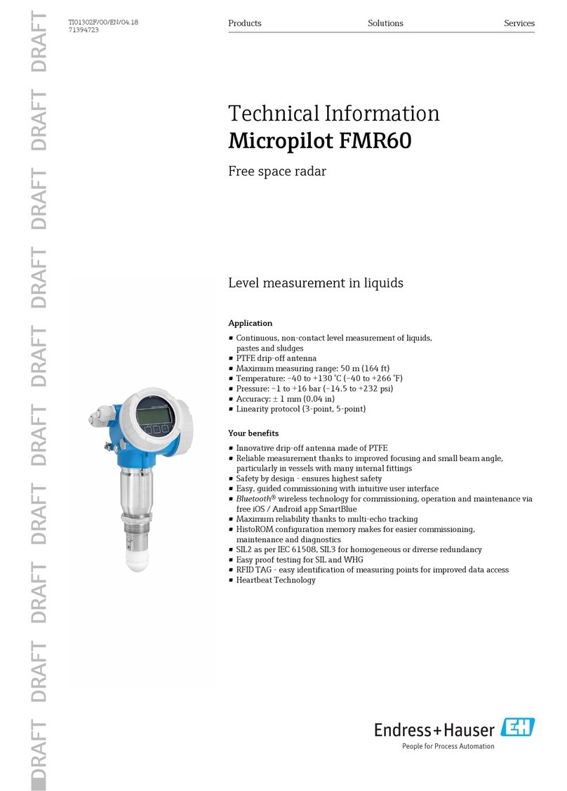 Endress+Hauser Micropilot FMR60 Manual