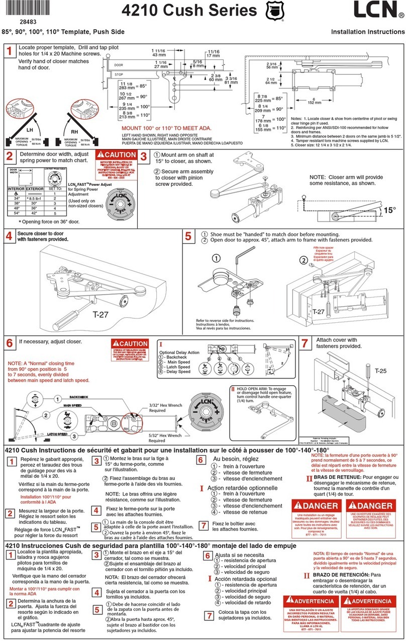 LCN 4210 Cush Series installation instructions
