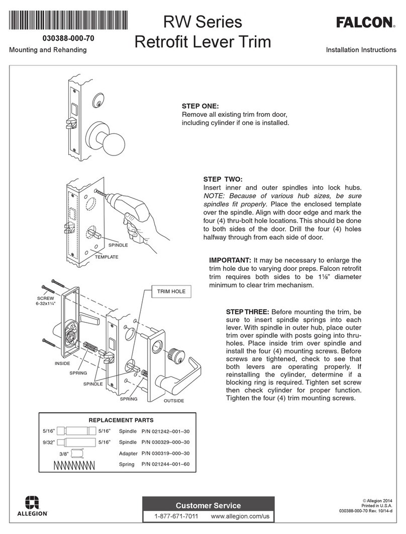 Falcon RW Series installation instructions