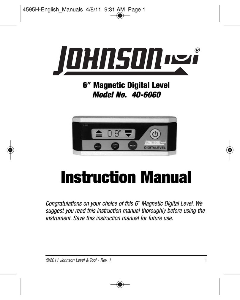 Johnson Level & Tool 40-6060 instruction manual