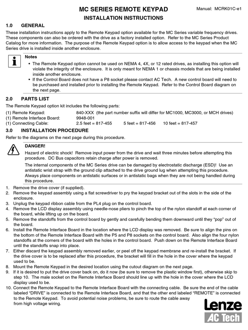 Lenze AC Tech MC SERIES User manual