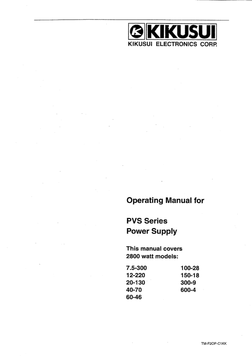Kikusui PVS 7.5-300 operating manual