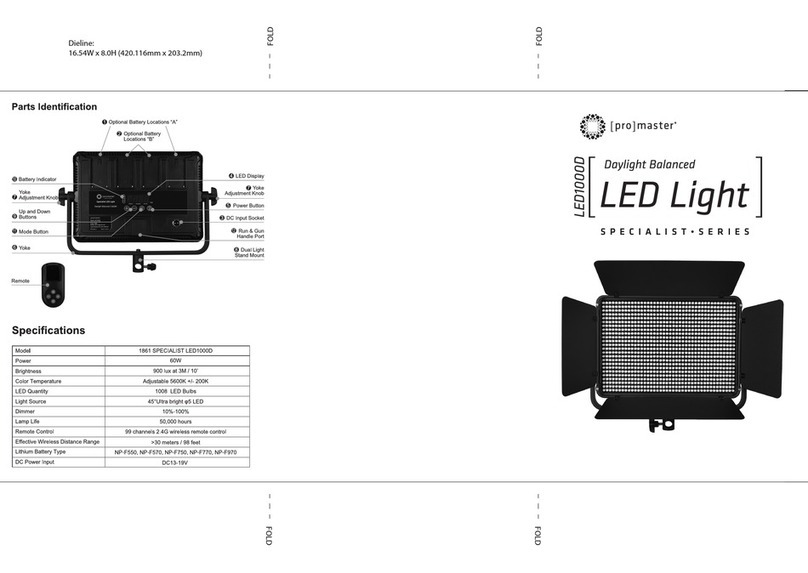 pro master Specialist LED1000D manual