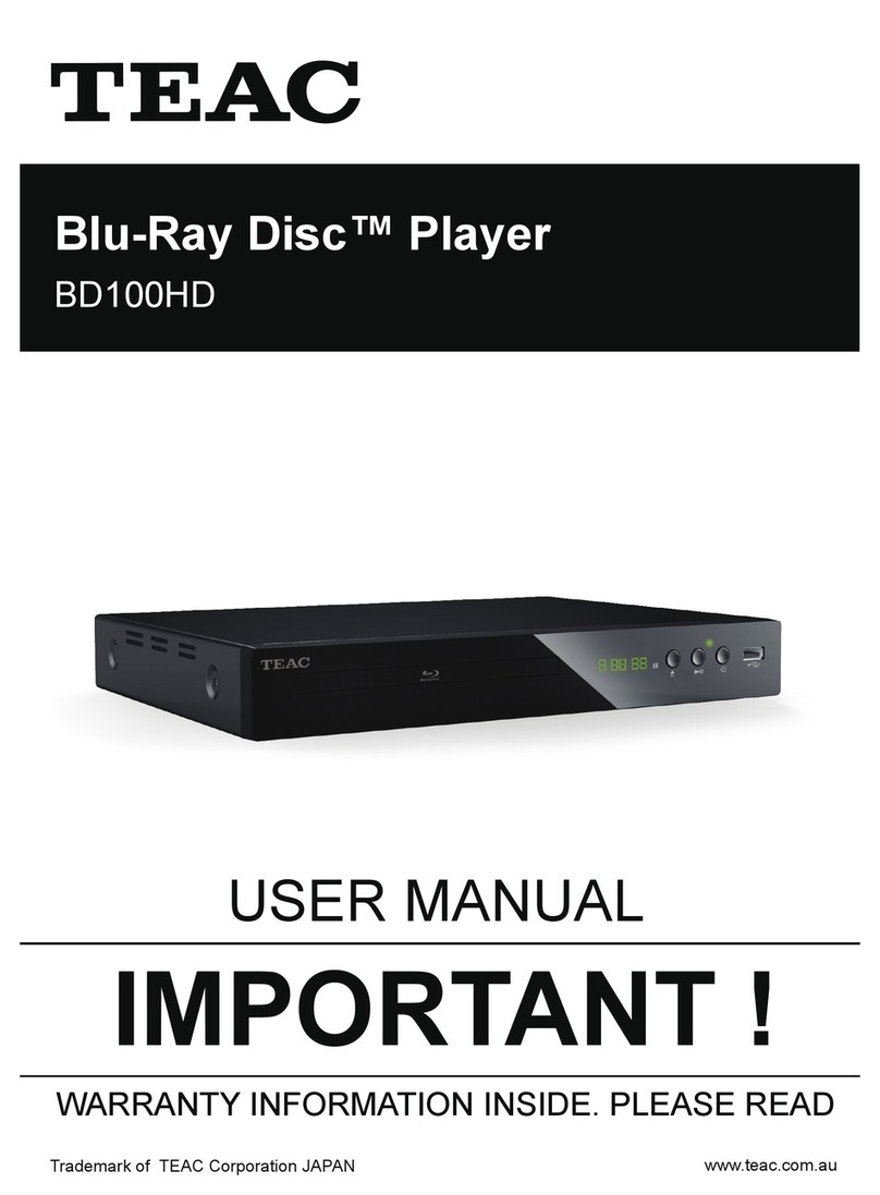 Teac BD100HD User manual