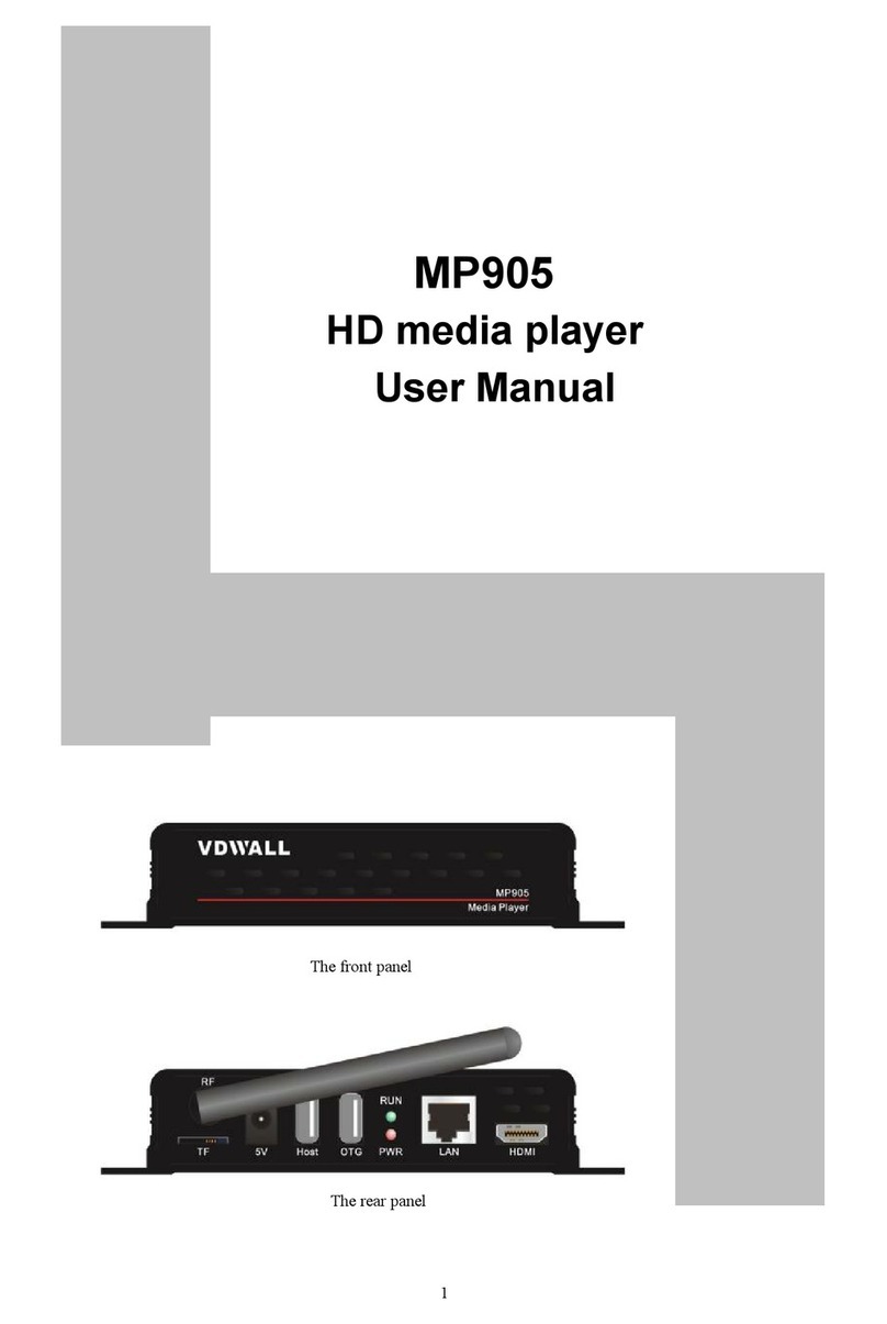 Vdwall MP905 user manual
