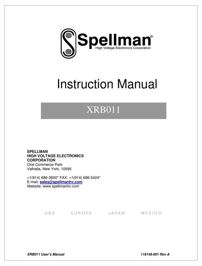 Spellman XRB011 instruction manual