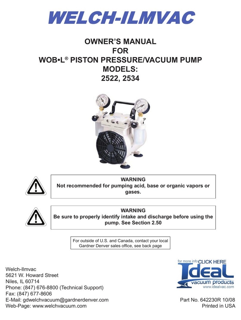 Welch WOB-L 2534 owner's manual