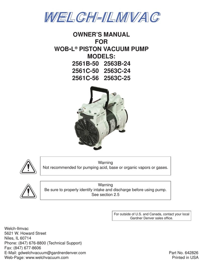 Welch WOB-L 2561B-50 owner's manual