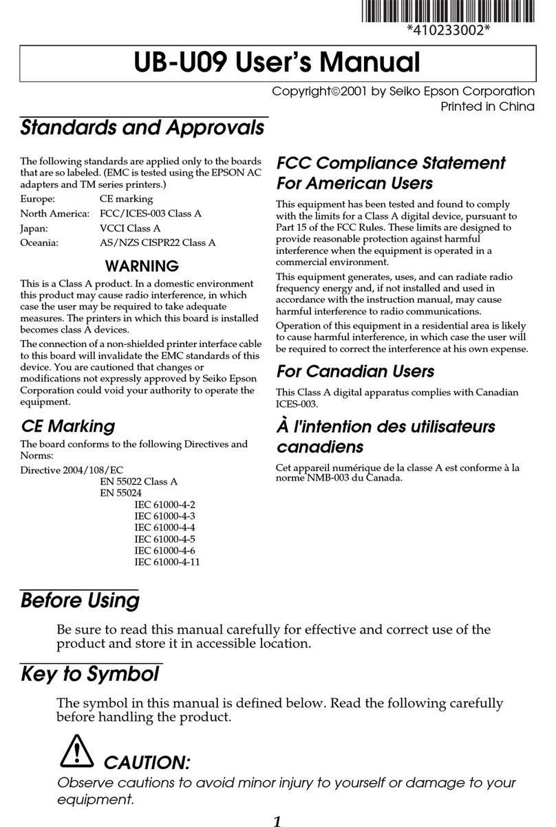 Epson UB-U09 User manual