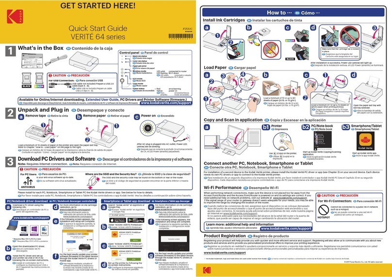 Kodak JF253UC Operating and maintenance instructions