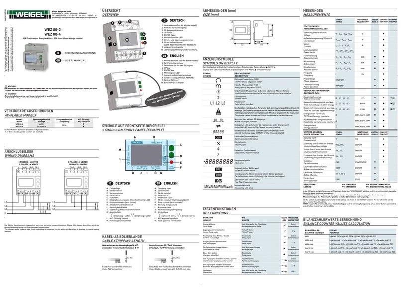 Weigel WEZ 80-3 user manual