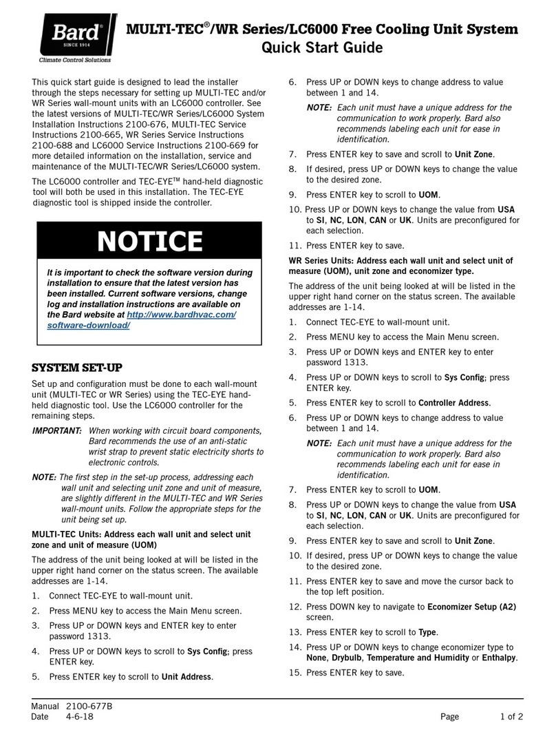Bard MULTI-TEC LC6000 quick start guide